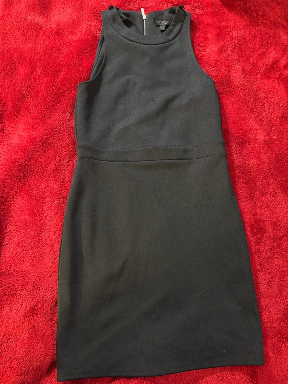 Topshop Black Sleeveless Sheath Dress